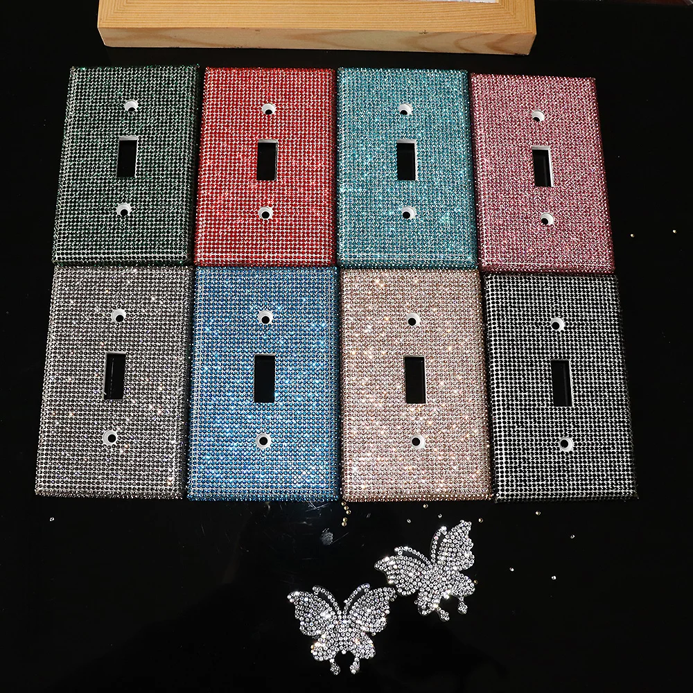 Switch Panel Diamond Sticker US Standard Rhinestones Wall Plate Cover Rectangle Glitter Light Crystal Decorative Bling Outlet
Switch Panel Diamond Sticker US Standard Rhinestones Wall Plate Cover Rectangle Glitter Light Crystal Decorative Bling Outlet