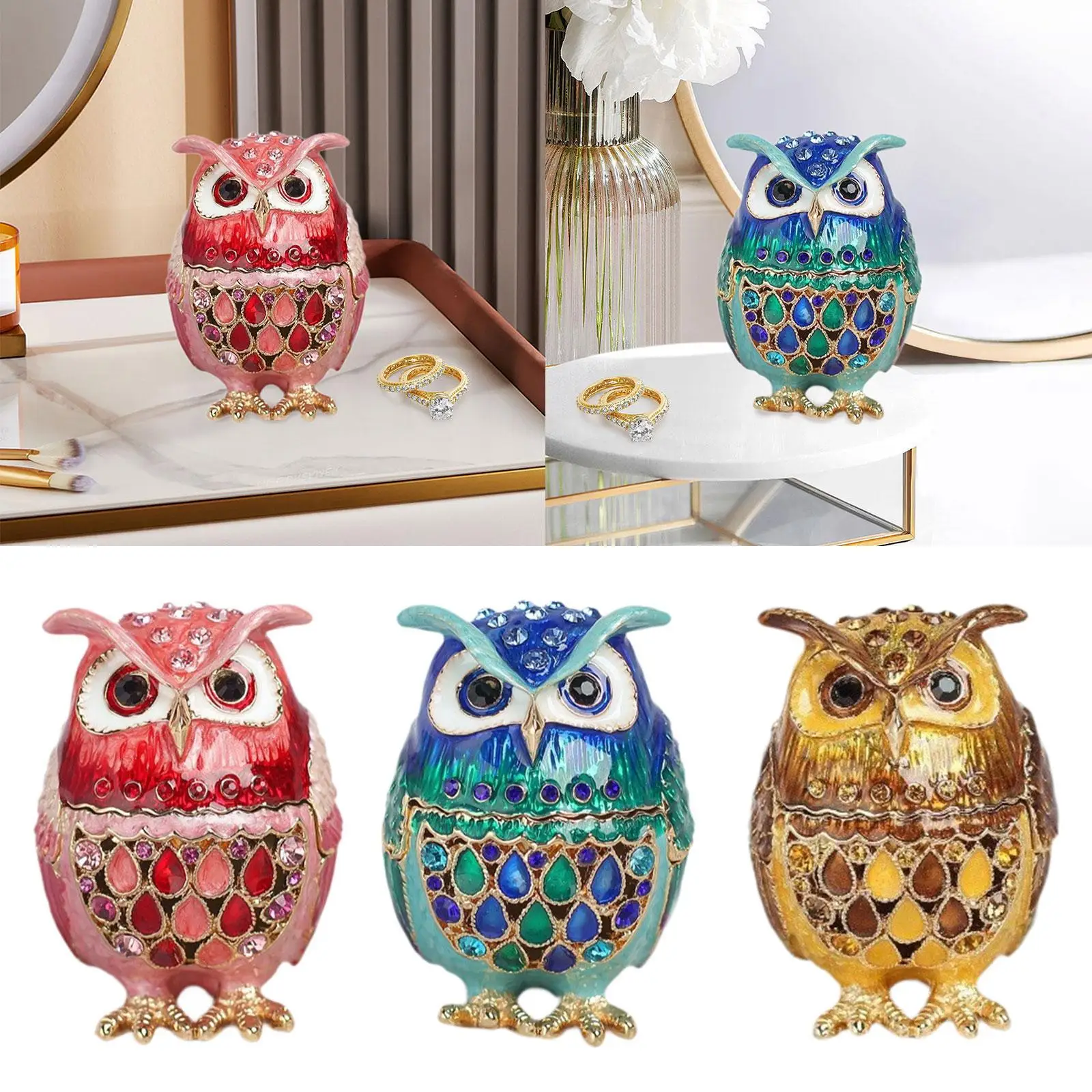 Jewelry Trinket Box Display Container Owl Decoration Multipurpose Collection Funny Storage Organizer for Charms Birthday Gift
Jewelry Trinket Box Display Container Owl Decoration Multipurpose Collection Funny Storage Organizer for Charms Birthday Gift