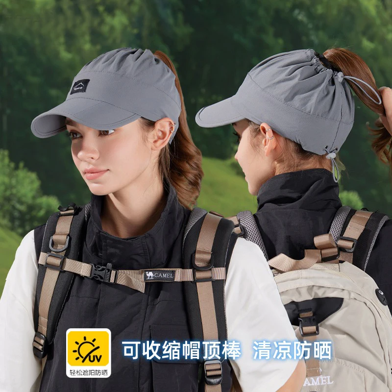 Summer Outdoor Breathable Top Sun Hat with Ponytail, Duck Tongue Baseball Cap, Foldable Brim, Sun Protection and Sun Shading Cap
Summer Outdoor Breathable Top Sun Hat with Ponytail, Duck Tongue Baseball Cap, Foldable Brim, Sun Protection and Sun Shading Cap