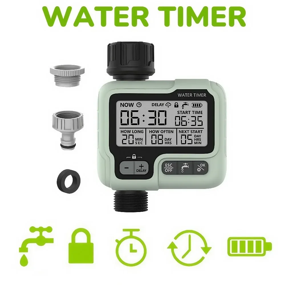 Sprinkler Irrigation Controller Water Timers Garden Digital Watering Intelligent Hidroponic System for Outdoor Gardening Pool
Sprinkler Irrigation Controller Water Timers Garden Digital Watering Intelligent Hidroponic System for Outdoor Gardening Pool