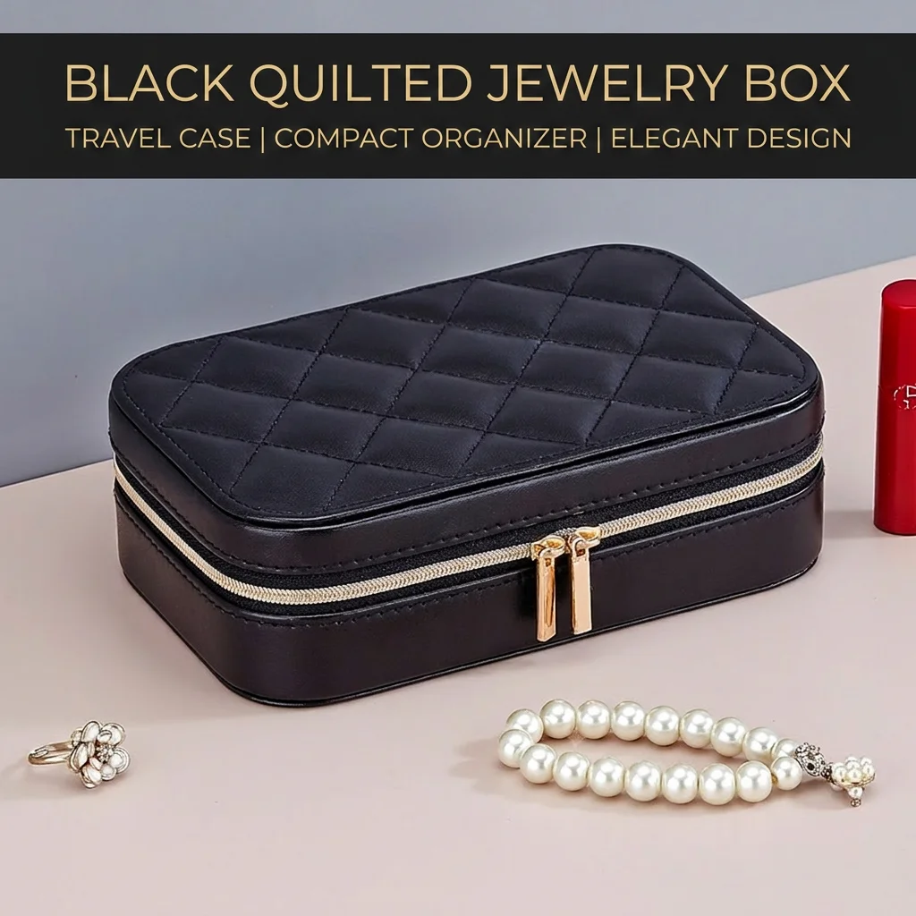 Quilted Jewelry Holder Lightweight Pu Leather Jewelry Case Jewelry Storage Box Waterproof For Gift For Family Business Trips
Quilted Jewelry Holder Lightweight Pu Leather Jewelry Case Jewelry Storage Box Waterproof For Gift For Family Business Trips