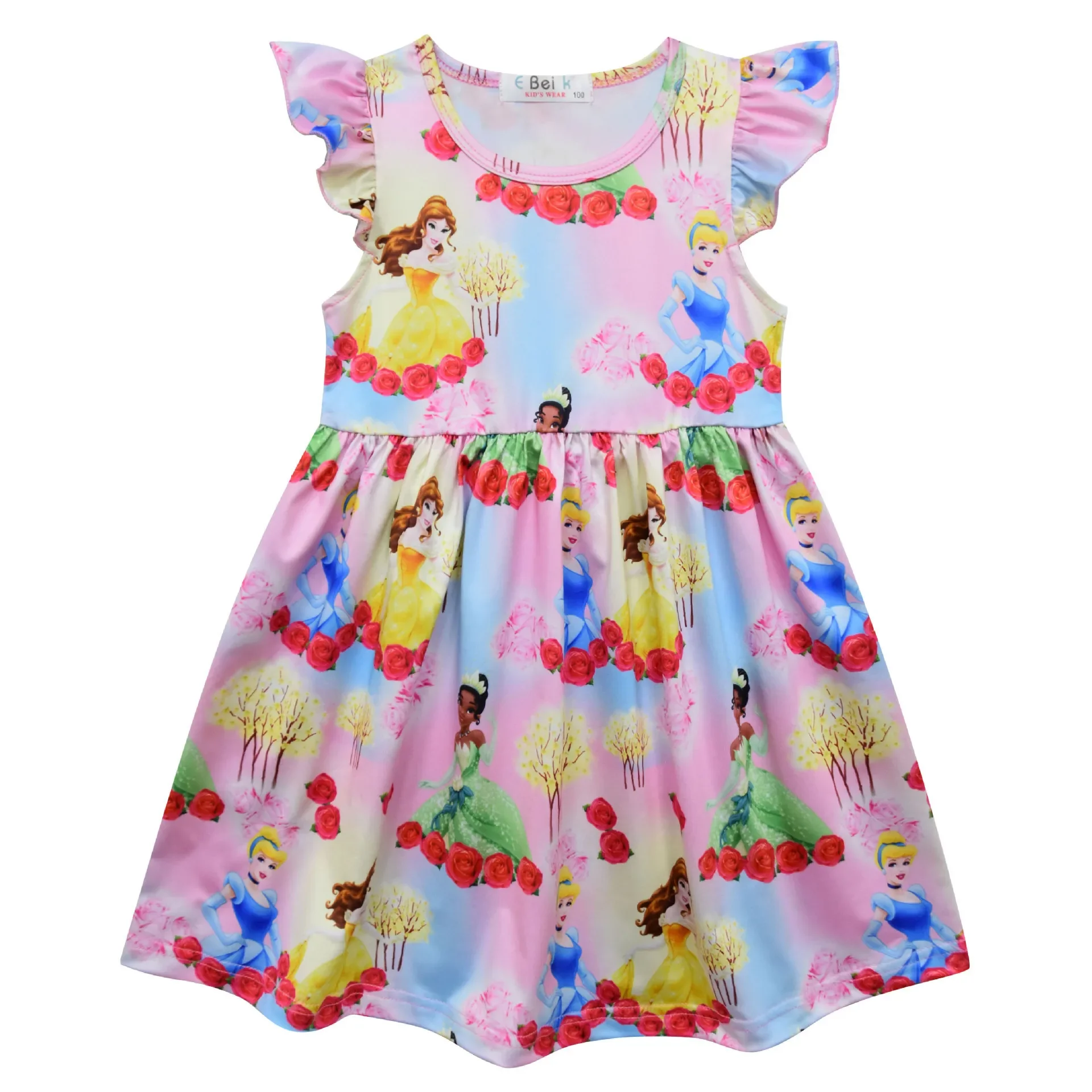 Disney Mickey Mouse Cartoon Children's Skirt frozen Elsa Margin Short Sleeve T-Shirt Flying Sleeve Girl Dress Princess
Disney Mickey Mouse Cartoon Children's Skirt frozen Elsa Margin Short Sleeve T-Shirt Flying Sleeve Girl Dress Princess