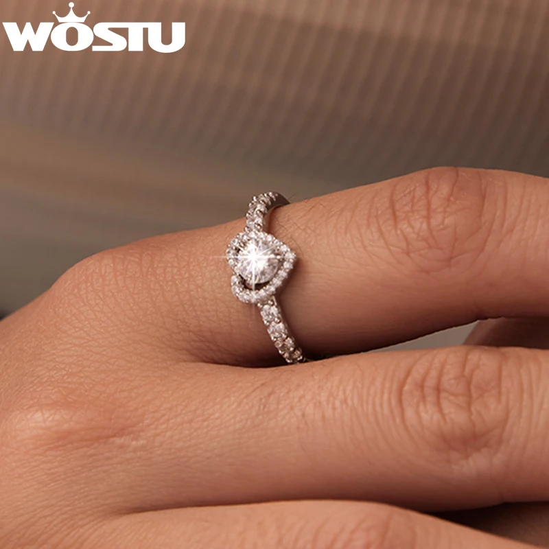 WOSTU 0.5CT Moissanite Solitaire Engagement Ring for Women, 925 Silver Diamond Cut Heart Promise Rings Multi Gems Band Anillos
WOSTU 0.5CT Moissanite Solitaire Engagement Ring for Women, 925 Silver Diamond Cut Heart Promise Rings Multi Gems Band Anillos