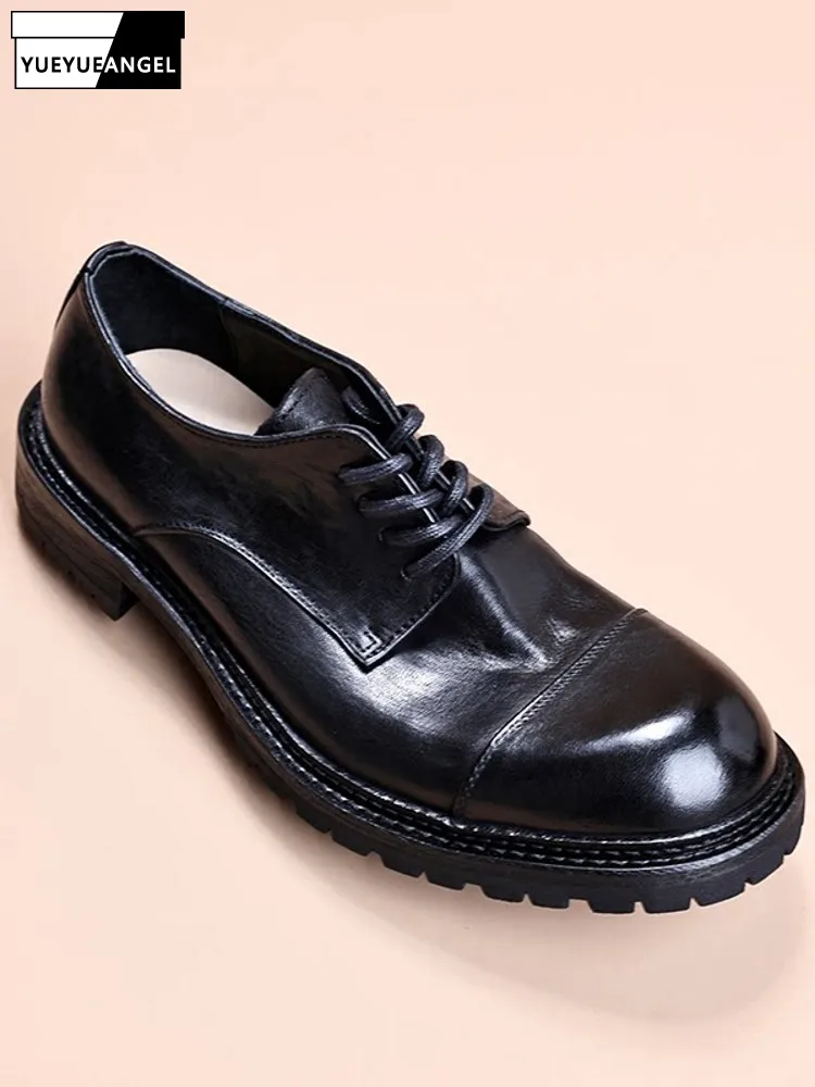 Mens Business Work Horsehide Genuine Leather Formal Shoes Low Cut Lace Up Wedding Dress Shoes Vintage Real Leather Derby Shoes
Mens Business Work Horsehide Genuine Leather Formal Shoes Low Cut Lace Up Wedding Dress Shoes Vintage Real Leather Derby Shoes