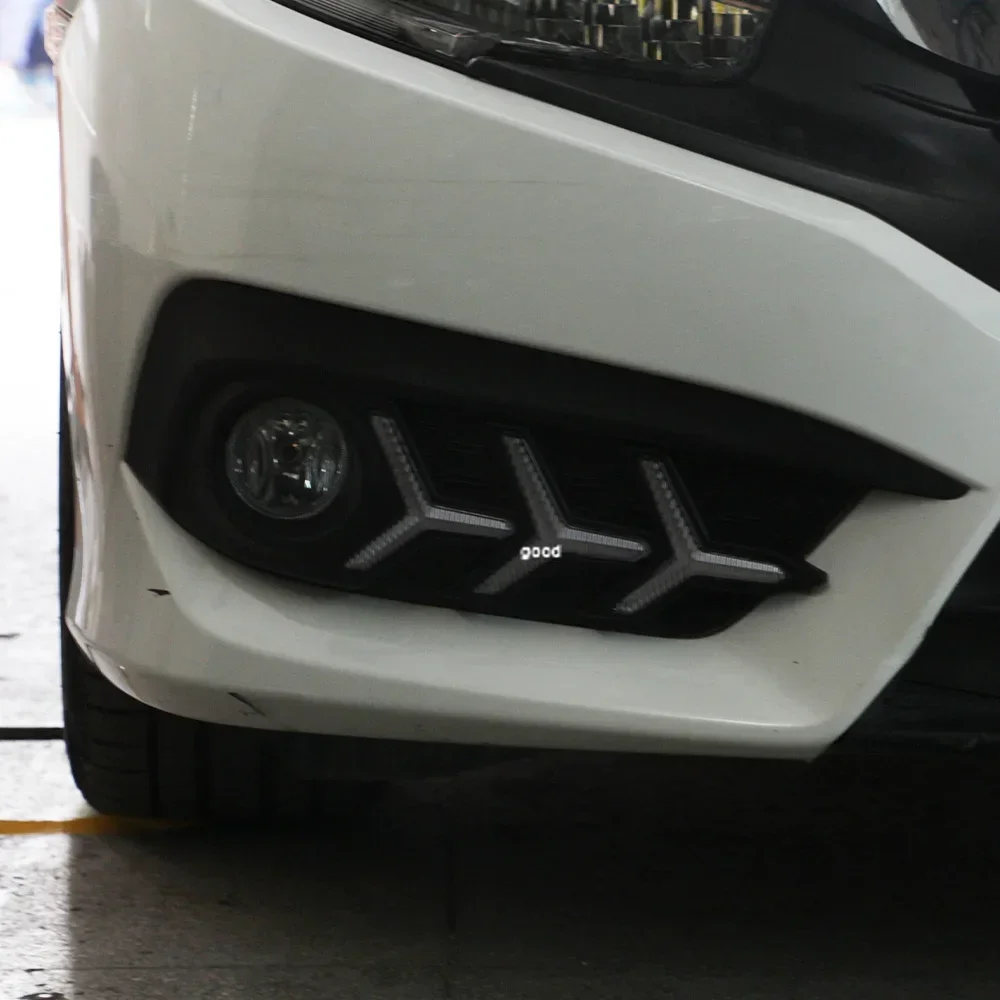 For Honda Civic X 10th 2016-2018 Front Bumper Upgrade LED Dynamic Daytime Running Light Car lights Assembly Tools Accessories
For Honda Civic X 10th 2016-2018 Front Bumper Upgrade LED Dynamic Daytime Running Light Car lights Assembly Tools Accessories