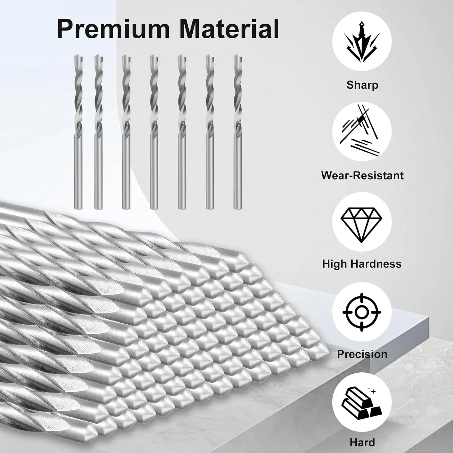 50 pcs Drywall Bits Guide Point Cutting Bits Diameter Drywall Router Bits Tools, Used Together with Spiral Saw (1/8")
50 pcs Drywall Bits Guide Point Cutting Bits Diameter Drywall Router Bits Tools, Used Together with Spiral Saw (1/8")