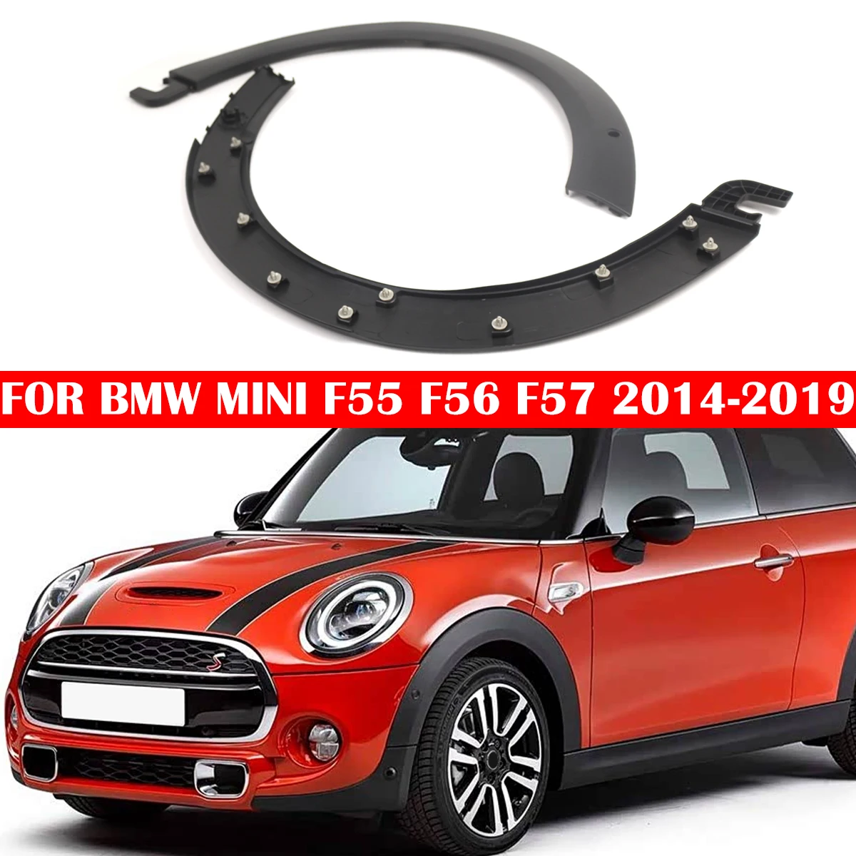 Car Front Wheel Arch Trim Eyebrow Upper Fender Rubber Cover Auto Fender 51777403259 51777403260 For MINI F55 F56 F57 2014-2019
Car Front Wheel Arch Trim Eyebrow Upper Fender Rubber Cover Auto Fender 51777403259 51777403260 For MINI F55 F56 F57 2014-2019