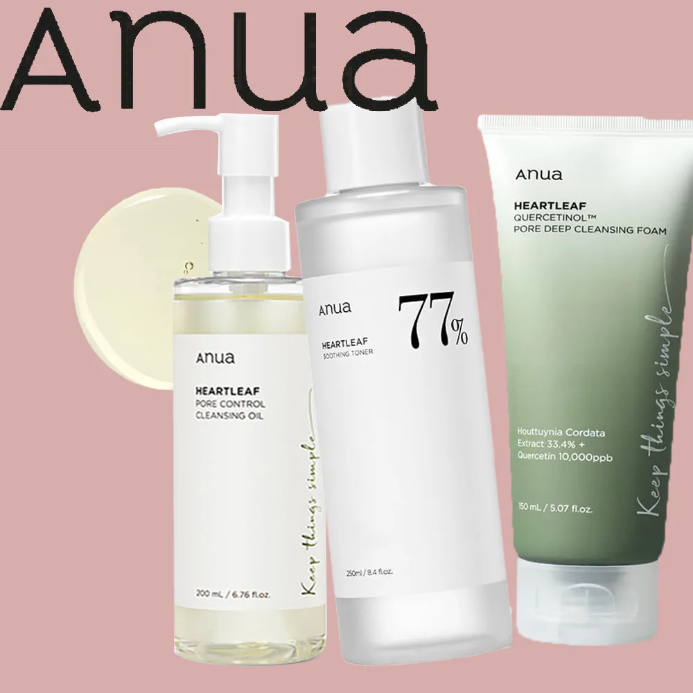anua Skincare Products HeartLeaf 77 Facial Hydrating Toner, HeartLeaf Deep Pore Cleansing Oil, Quercetin Facial Cleanser Set
anua Skincare Products HeartLeaf 77 Facial Hydrating Toner, HeartLeaf Deep Pore Cleansing Oil, Quercetin Facial Cleanser Set