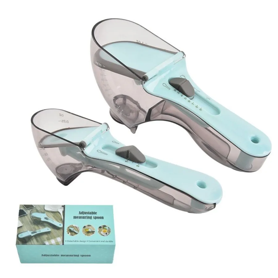 2pcs Adjustable Measuring Cups And Spoons; Plastic Scoop Measuring Cup With Magnetic; For Dry And Liquid Ingredient; Kitchen To
2pcs Adjustable Measuring Cups And Spoons; Plastic Scoop Measuring Cup With Magnetic; For Dry And Liquid Ingredient; Kitchen To