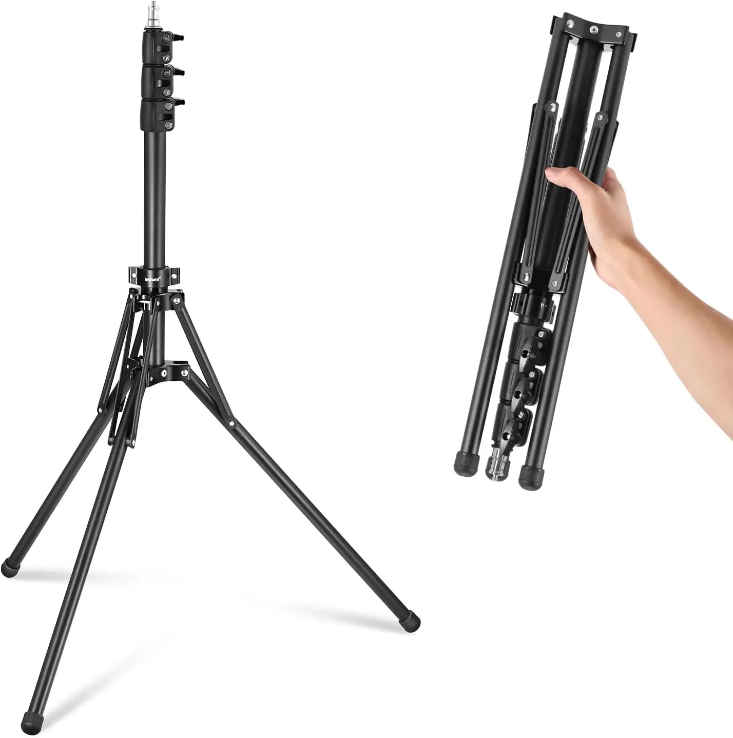 Light Stand with 180° Reversible Legs, 70"/178cm Portable Travel Tripod Stand 1/4" Screw & 5/8" Stud for Indoor Outdoor
Light Stand with 180° Reversible Legs, 70"/178cm Portable Travel Tripod Stand 1/4" Screw & 5/8" Stud for Indoor Outdoor