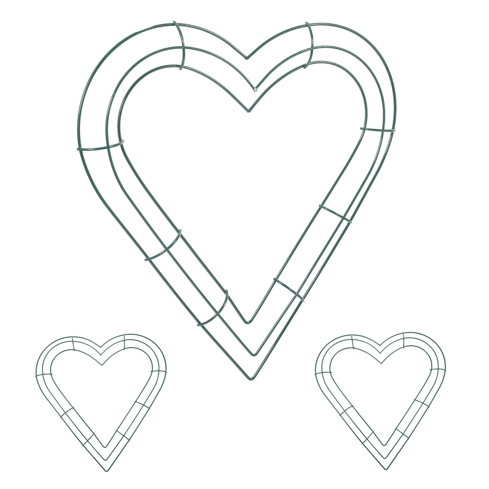 3pcs Heart Wreath Frame Iron Wire Ring Green Metal Floral Diy Craft Party Decor Wreath Rings Garland Accessories
3pcs Heart Wreath Frame Iron Wire Ring Green Metal Floral Diy Craft Party Decor Wreath Rings Garland Accessories
