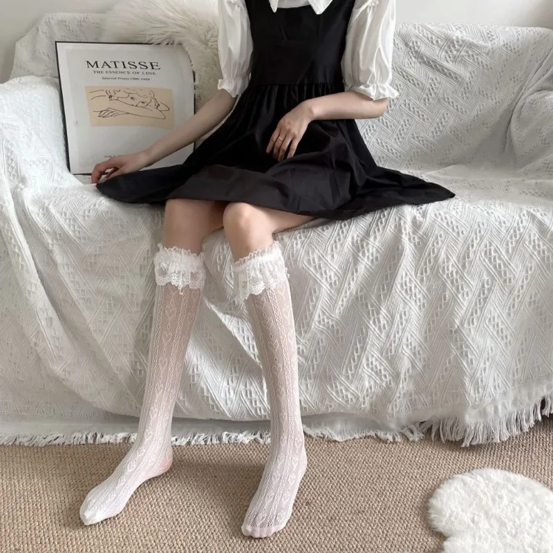 Women's Summer Spring Cotton Kawai Lolita Clothes Lace White Stockings Sweet Style Sexy Black Stockings Ruffle Socks Girls Gift
Women's Summer Spring Cotton Kawai Lolita Clothes Lace White Stockings Sweet Style Sexy Black Stockings Ruffle Socks Girls Gift
