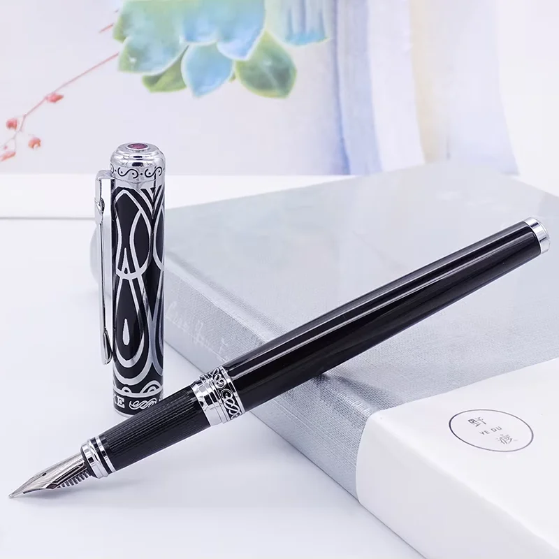 Duke Noble Ruby Fountain Pen Iridium Medium Nib for Writing , Black & Silver Cap Business Office Home School Supplies
Duke Noble Ruby Fountain Pen Iridium Medium Nib for Writing , Black & Silver Cap Business Office Home School Supplies