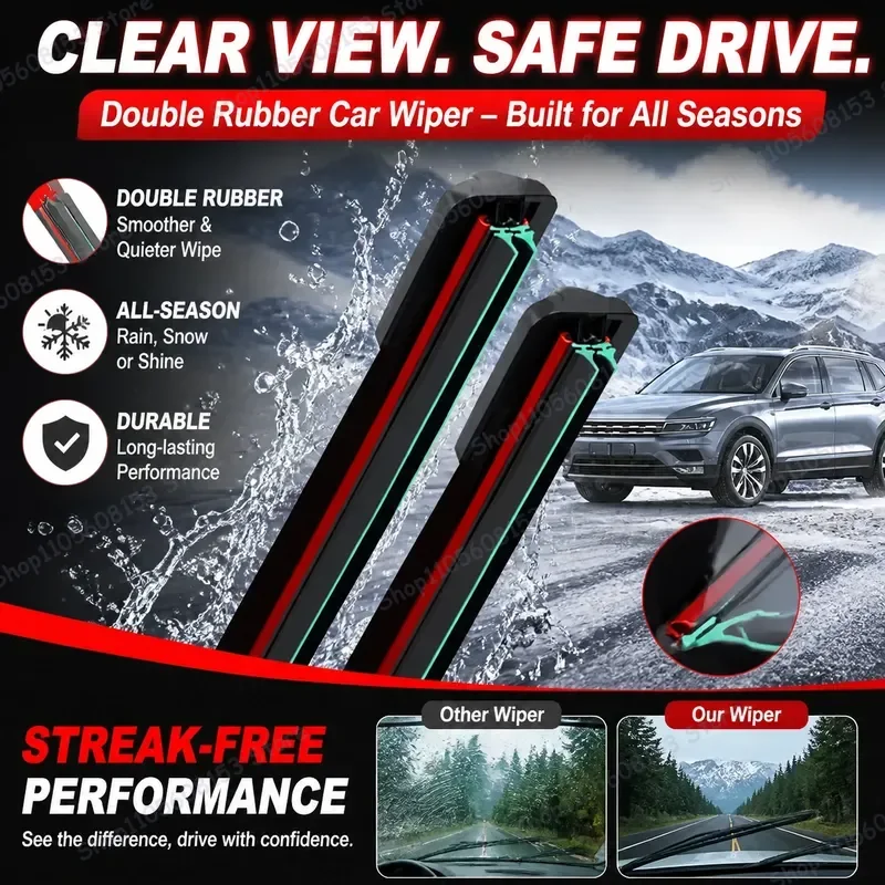 For Volkswagen Tiguan Mk1 Mk2 Allspace 2007-2023 R-Line Front Rear Windshield Wiper Blades Premium All-Weather Replacement
For Volkswagen Tiguan Mk1 Mk2 Allspace 2007-2023 R-Line Front Rear Windshield Wiper Blades Premium All-Weather Replacement