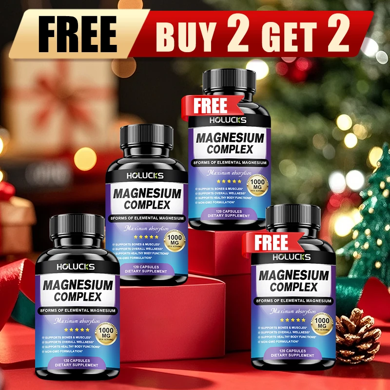 Magnesium Complex Supplement, High Absorption Formula, Support Nervous System, Boost Energy & Metabolism for Daily Wellness
Magnesium Complex Supplement, High Absorption Formula, Support Nervous System, Boost Energy & Metabolism for Daily Wellness