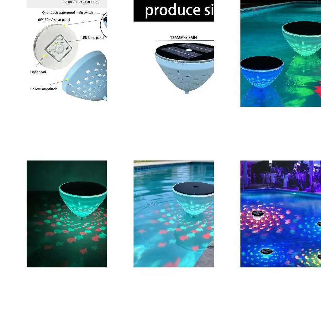 Waterproof Solar Floating Pool Lights Colorful LED Light for Garden Pond Fountains and Outdoor Party Atmospheres D2RD
Waterproof Solar Floating Pool Lights Colorful LED Light for Garden Pond Fountains and Outdoor Party Atmospheres D2RD