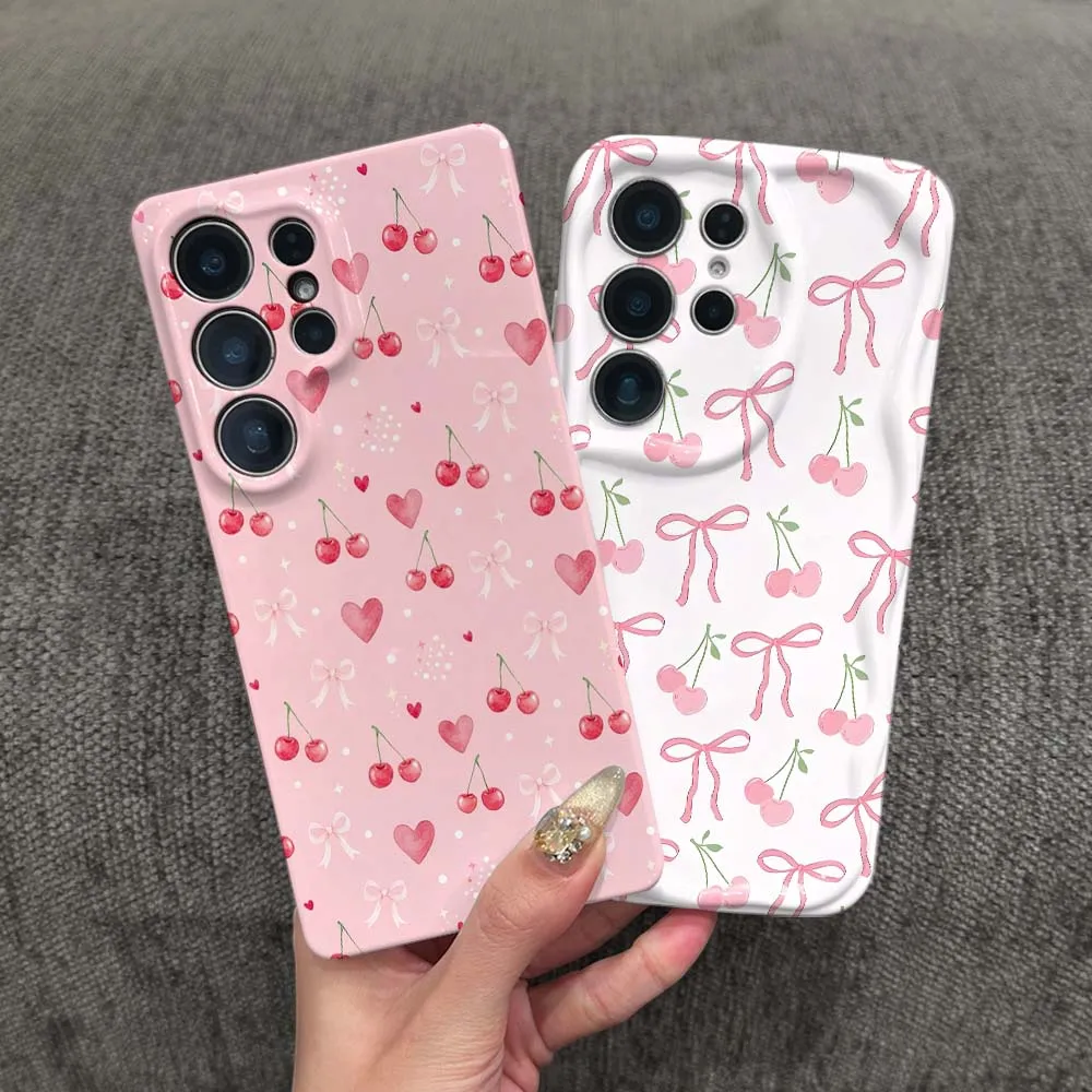 Pink Cherry Bow Pattern For Samsung Galaxy S26 S25 S24 S23 S22 FE Plus Ultra Feilin Phone Case Wave Oil Phone Case Cover
Pink Cherry Bow Pattern For Samsung Galaxy S26 S25 S24 S23 S22 FE Plus Ultra Feilin Phone Case Wave Oil Phone Case Cover