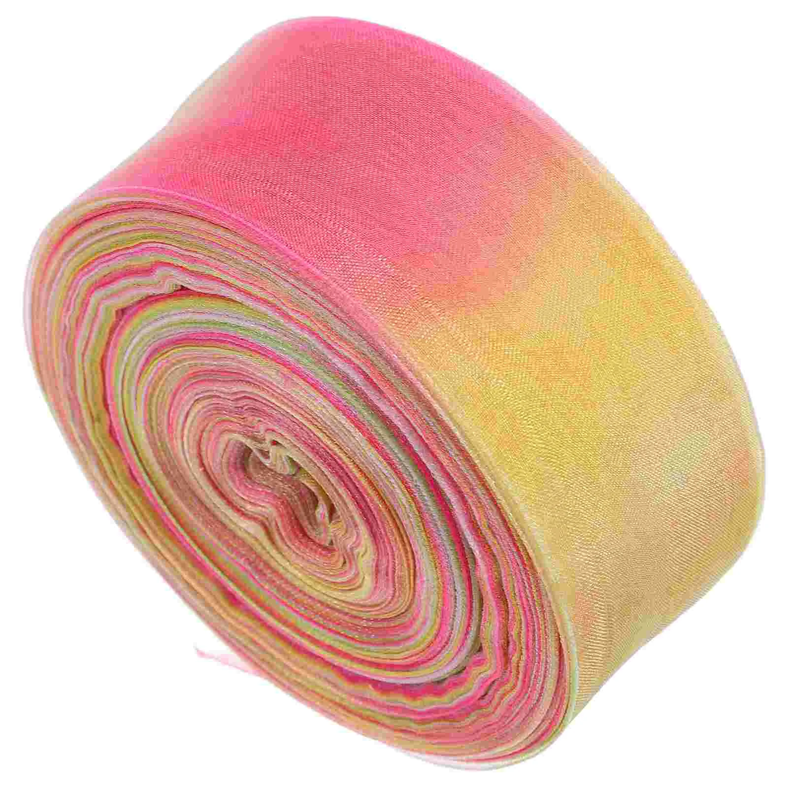 Colorful Chiffon Ribbon for Bows Cream Gradient Fringed Sparkly Organza Ribbons Bouquet Manual
Colorful Chiffon Ribbon for Bows Cream Gradient Fringed Sparkly Organza Ribbons Bouquet Manual