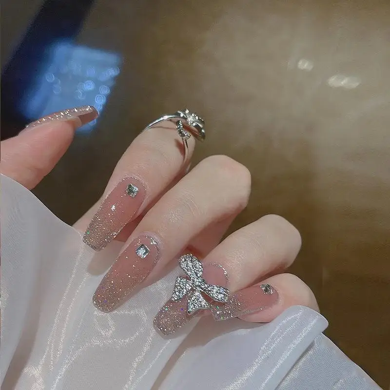 Handmade Shiny Powder Fairy Series Jelly Crystal Wearable Nails Sparkling Long Glove Fashionable Accessory for Women
Handmade Shiny Powder Fairy Series Jelly Crystal Wearable Nails Sparkling Long Glove Fashionable Accessory for Women