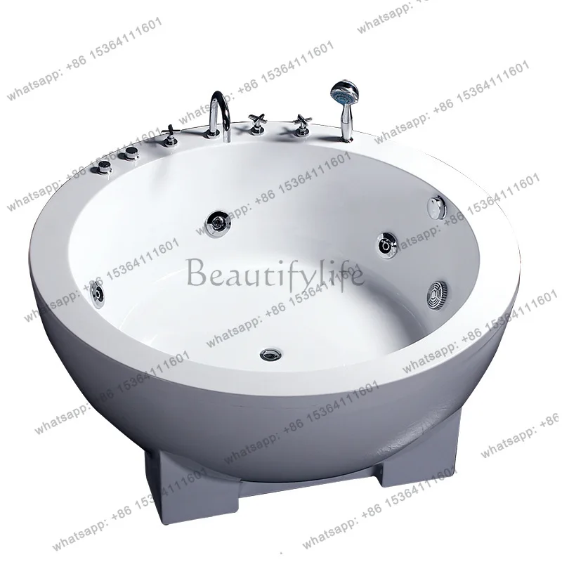 Double large round cylinder thermostatic hotel Jacuzzi Household independent round acrylic bathtub
Double large round cylinder thermostatic hotel Jacuzzi Household independent round acrylic bathtub