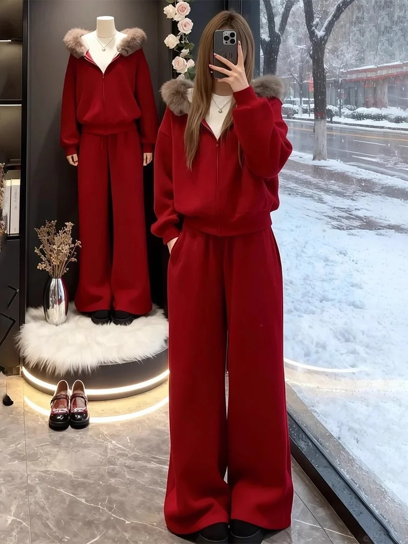 Lu Red Lazy Комплект спортивной одежды Женская осенне-зимняя толстовка с капюшоном Thiened Fce Комплект из двух предметов Шикарный модный теплый комплект
Lu Red Lazy Комплект спортивной одежды Женская осенне-зимняя толстовка с капюшоном Thiened Fce Комплект из двух предметов Шикарный модный теплый комплект