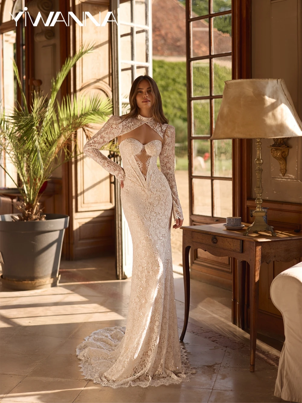 Detachable Sleeve Lace Mermaid Long Wedding Dress Shiny Beaded Bridal Gown 2026 Customized Sweetheart Neck Dresses For Bride
Detachable Sleeve Lace Mermaid Long Wedding Dress Shiny Beaded Bridal Gown 2026 Customized Sweetheart Neck Dresses For Bride
