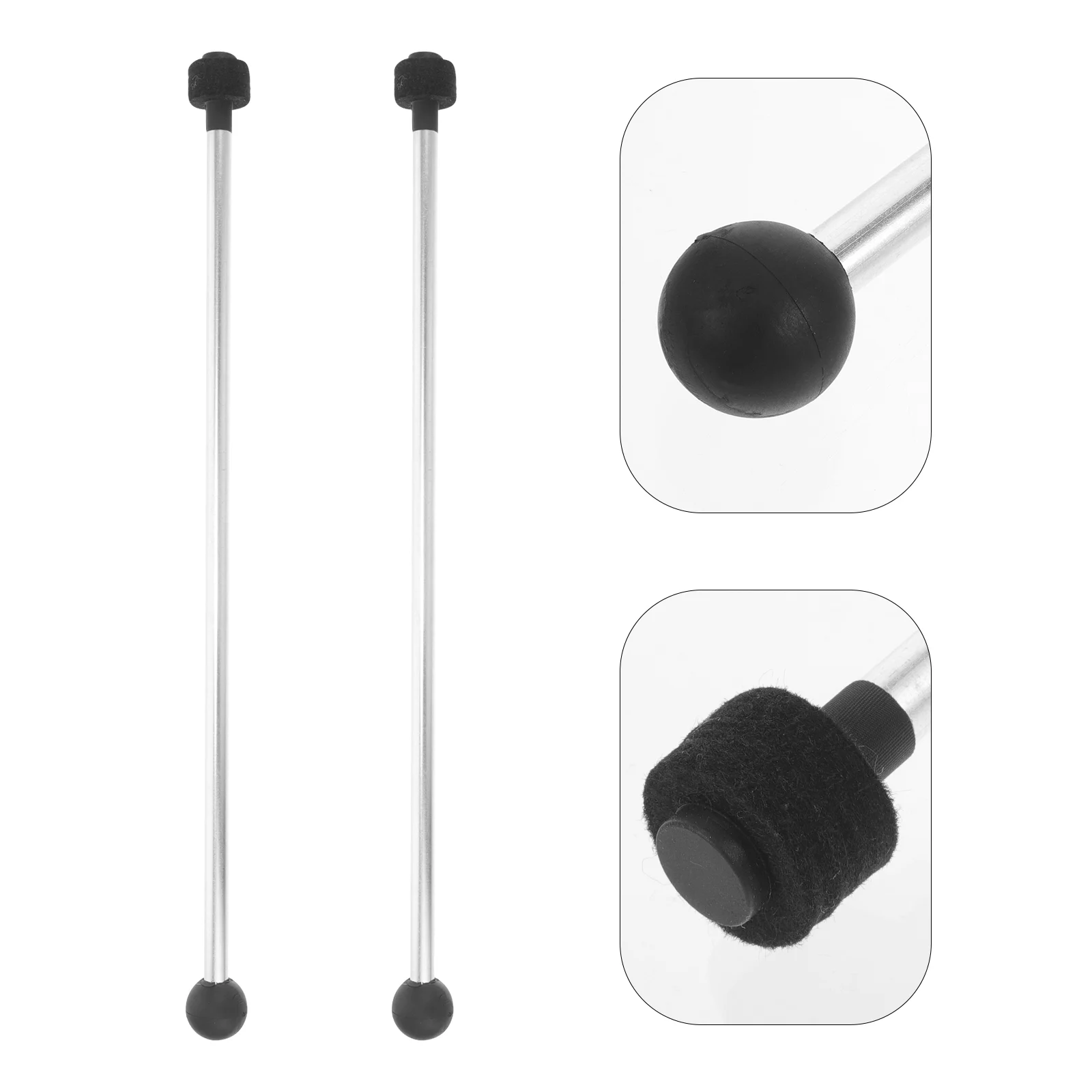2Pcs Double Mallets Black Soft Rubber Felt Marimba Xylophone Tongue Drum Sticks Percussion Parts Musical Instruments
2Pcs Double Mallets Black Soft Rubber Felt Marimba Xylophone Tongue Drum Sticks Percussion Parts Musical Instruments