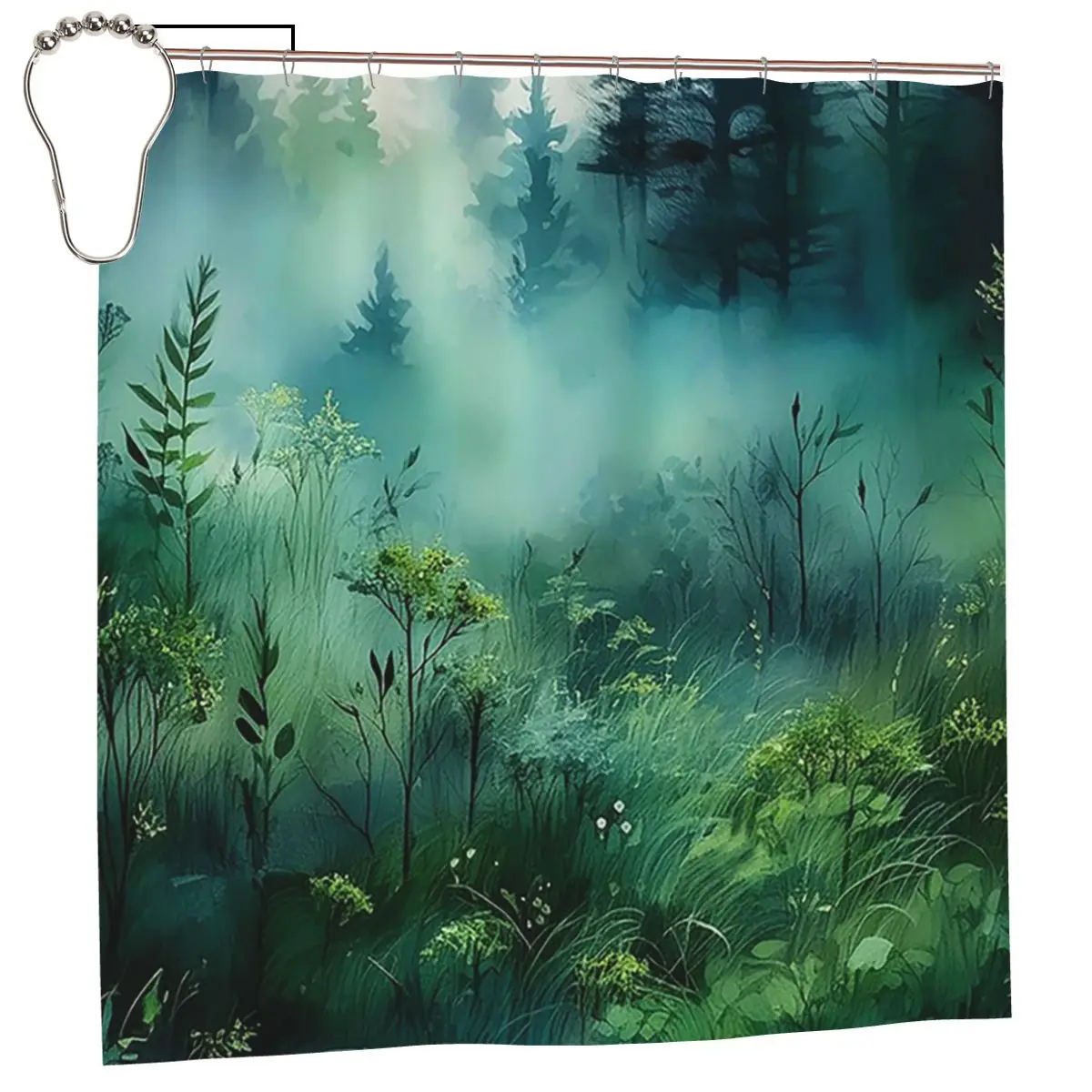 Душевая шторка Woodland Light 8 из полиэстера, водонепроницаемая, с крючками
Душевая шторка Woodland Light 8 из полиэстера, водонепроницаемая, с крючками