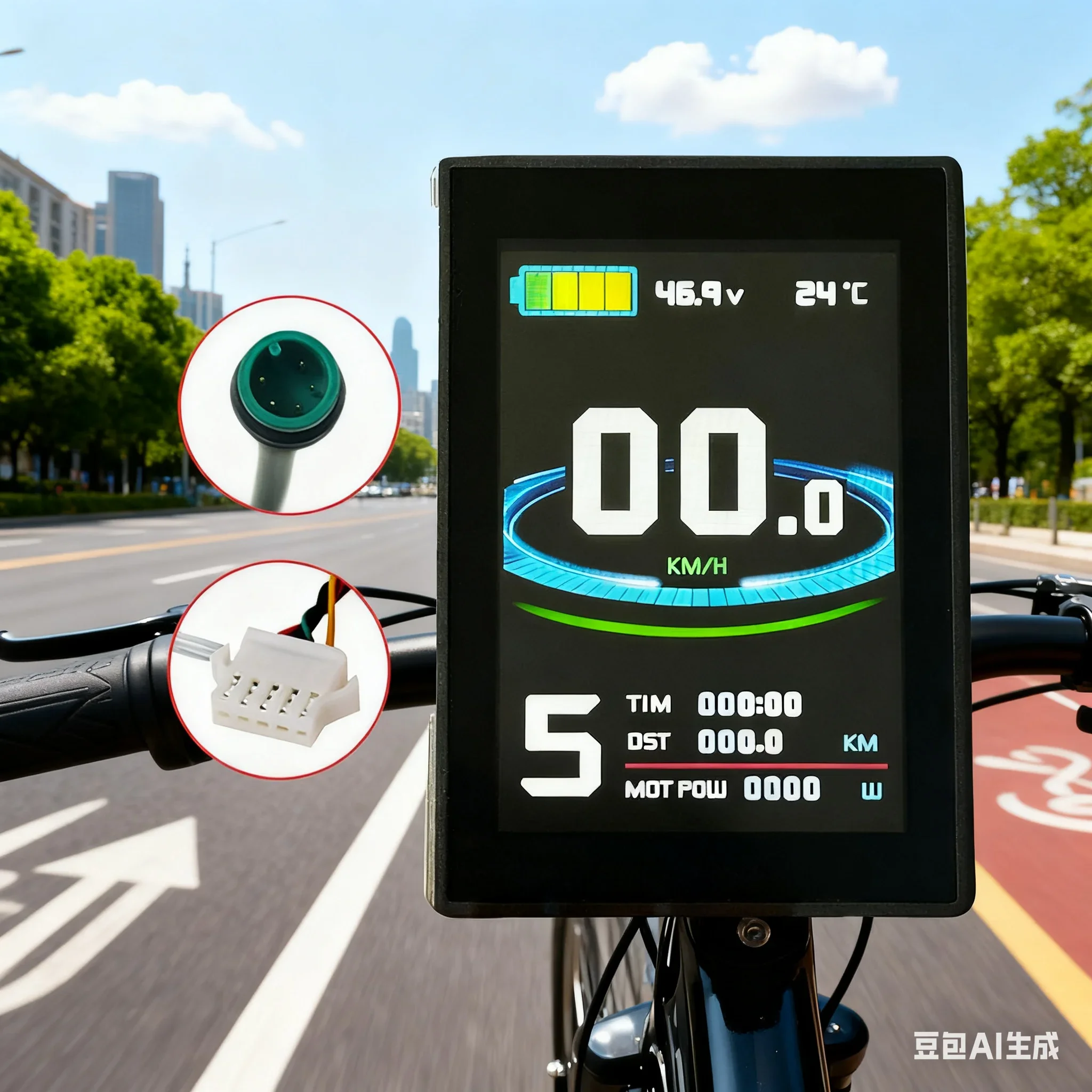 Electric Bicycle LCD Display Dashboard For KT-LCD8SU 24V-48V Color Screen Control Panel Instrument With SM/Waterproof Connector
Electric Bicycle LCD Display Dashboard For KT-LCD8SU 24V-48V Color Screen Control Panel Instrument With SM/Waterproof Connector