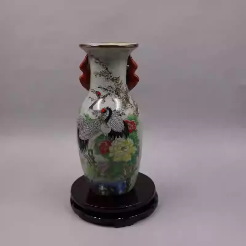 Vintage Famille Rose Elephant Ear Vase Crackle Fu Lu Shou Pattern Nostalgic Home Decor Collectible
Vintage Famille Rose Elephant Ear Vase Crackle Fu Lu Shou Pattern Nostalgic Home Decor Collectible