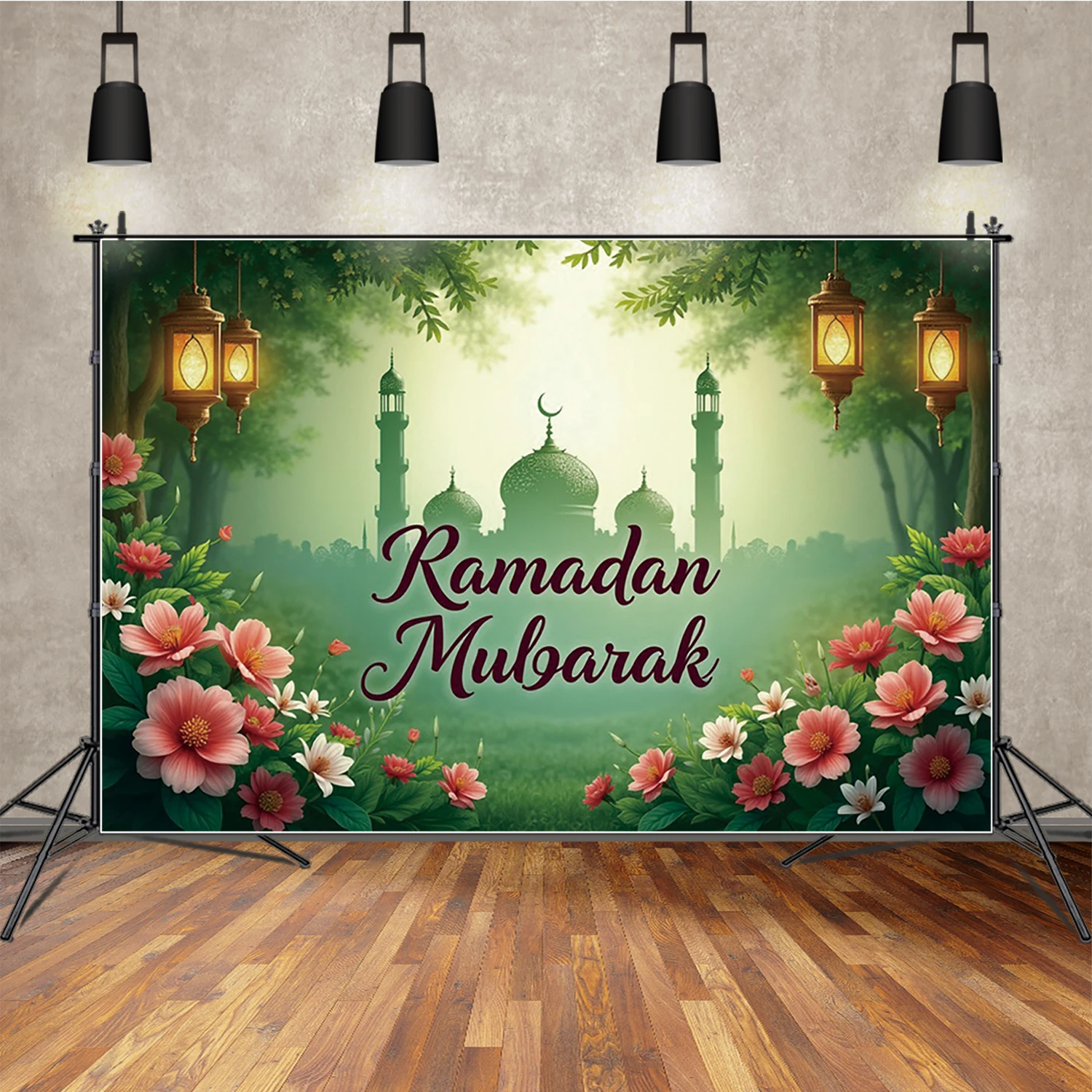 MOON.QG Eid Al-Fitr Festival Photography Backdrop Green Mosque Flowers Photozone Background Banner Islamic Believer Decoration
MOON.QG Eid Al-Fitr Festival Photography Backdrop Green Mosque Flowers Photozone Background Banner Islamic Believer Decoration