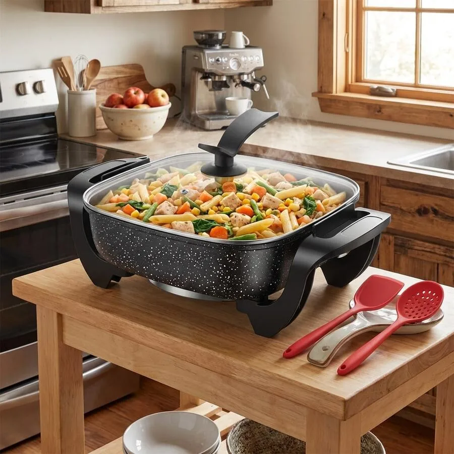 AORAN Household Large Capacity Multifunctional Electric Frying Pan With Non-Stick Inner Pot, Electric Hot Pot, 1500W High Power
AORAN Household Large Capacity Multifunctional Electric Frying Pan With Non-Stick Inner Pot, Electric Hot Pot, 1500W High Power