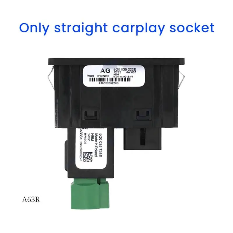AR-Car Carplay AUX USB Socket+Harness Auto USB Adapter Replacement Parts For VW Golf 7 MK7 3GD035222E 5G0 035 222 F
AR-Car Carplay AUX USB Socket+Harness Auto USB Adapter Replacement Parts For VW Golf 7 MK7 3GD035222E 5G0 035 222 F