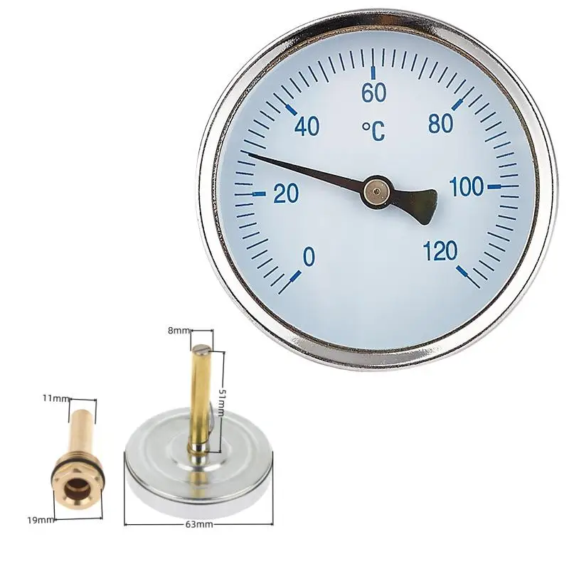 1Pc Bimetallic 1/2 Thread with Copper Sleeve, 120°C Max Heat Resistant For Boiler Water Buffer Tank
1Pc Bimetallic 1/2 Thread with Copper Sleeve, 120°C Max Heat Resistant For Boiler Water Buffer Tank