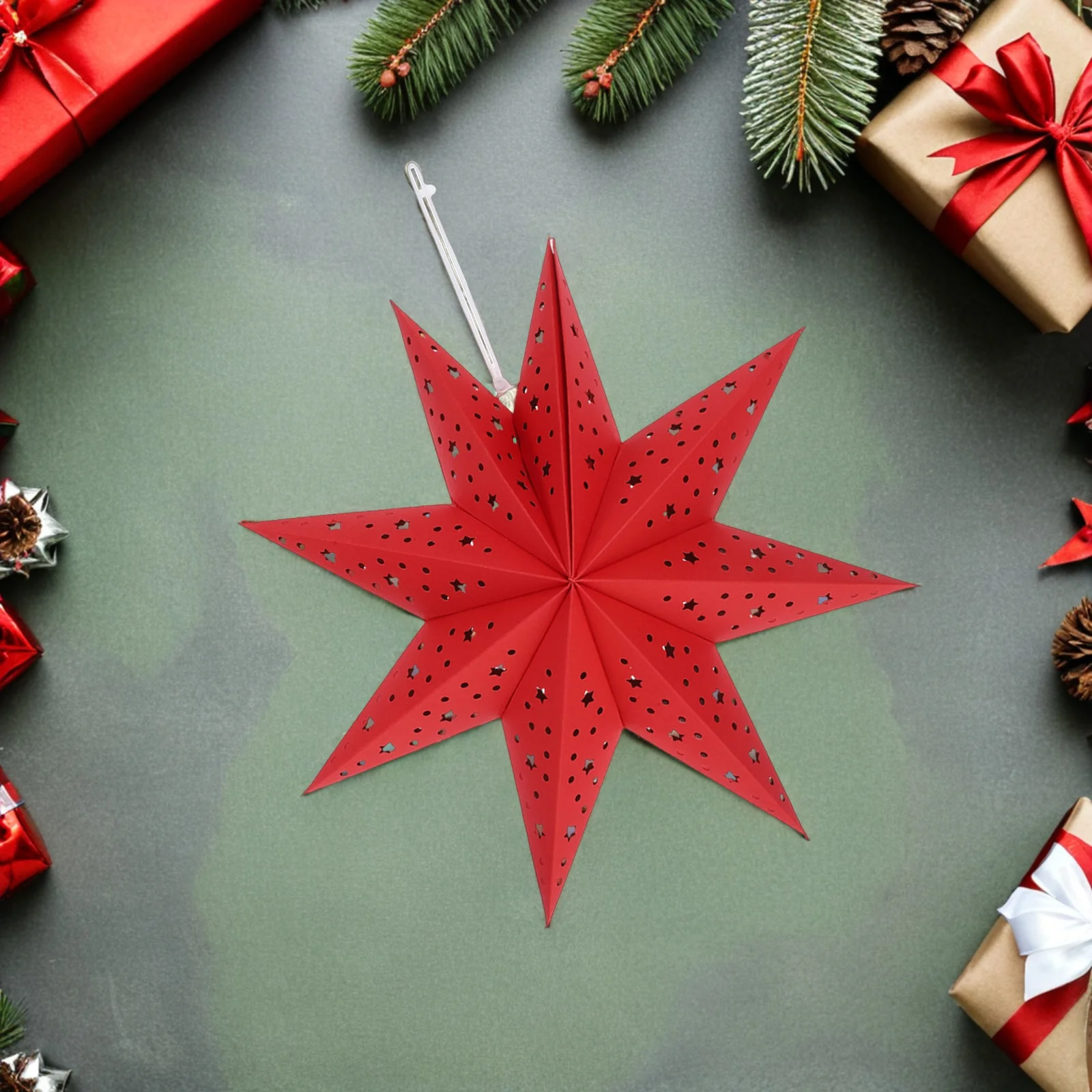 4pcs Christmas Origami Lanterns Red Paper Star Hanging Light Shade For Led Bulb Festive Window Decor Party Event Indoor Lighting
4pcs Christmas Origami Lanterns Red Paper Star Hanging Light Shade For Led Bulb Festive Window Decor Party Event Indoor Lighting