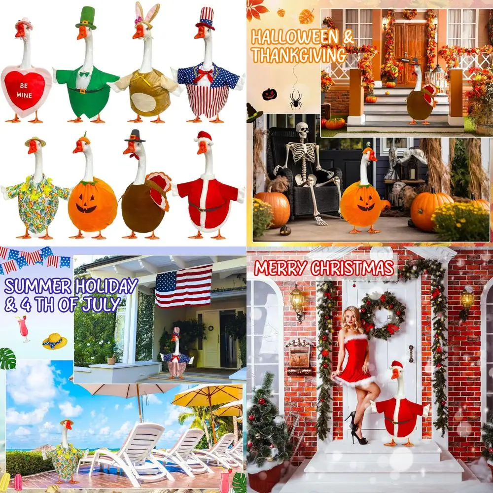 Сезонные наряды на гуси на 23 ярда Декор: лето, 4 июля, осень, Хэллоуин, Рождество, Валентина, Святого Патрика, Пасха, Все
Сезонные наряды на гуси на 23 ярда Декор: лето, 4 июля, осень, Хэллоуин, Рождество, Валентина, Святого Патрика, Пасха, Все