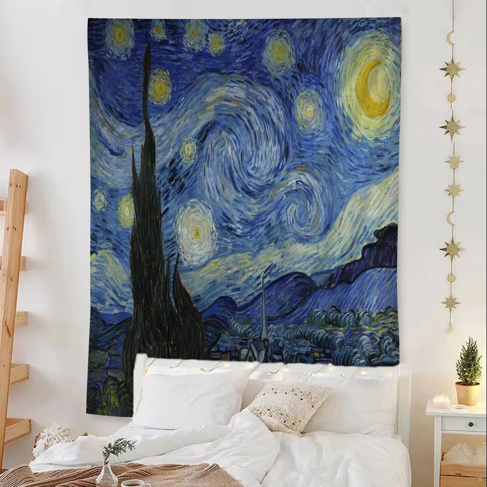 Moonlit Night Art Звездное небо Художник Винсент Ван Гог Большой настенный гобелен с принтом Висячие Таро Хиппи Настенные коврики Общежитие Домашний декор
Moonlit Night Art Звездное небо Художник Винсент Ван Гог Большой настенный гобелен с принтом Висячие Таро Хиппи Настенные коврики Общежитие Домашний декор