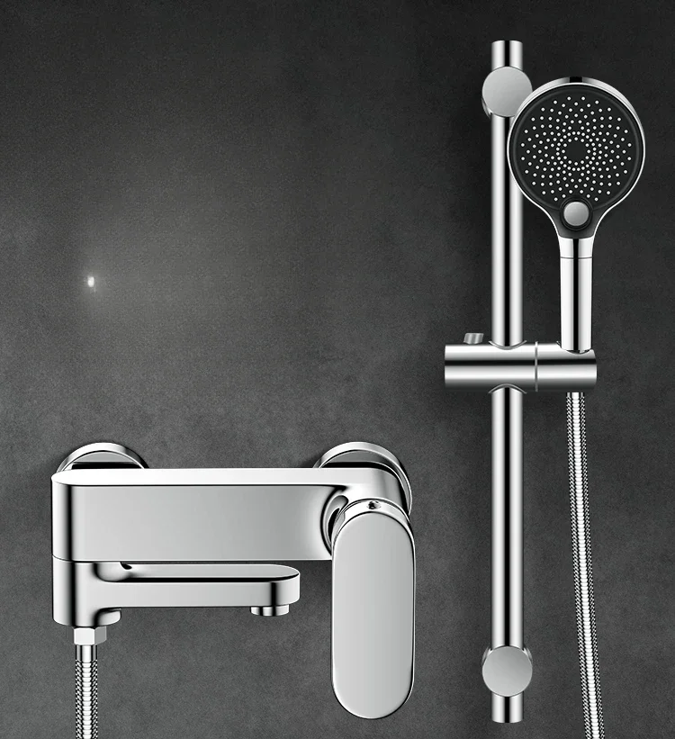 Полностью медный душевой душ с распылителем, набор для душа, простой бытовой смеситель для ванной комнаты 
Полностью медный душевой душ с распылителем, набор для душа, простой бытовой смеситель для ванной комнаты