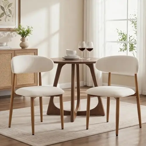 Dining Chairs Set of 2, Metal Kitchen Chairs with Modern Fabric Upholstered for Dining Room, Beige
Dining Chairs Set of 2, Metal Kitchen Chairs with Modern Fabric Upholstered for Dining Room, Beige