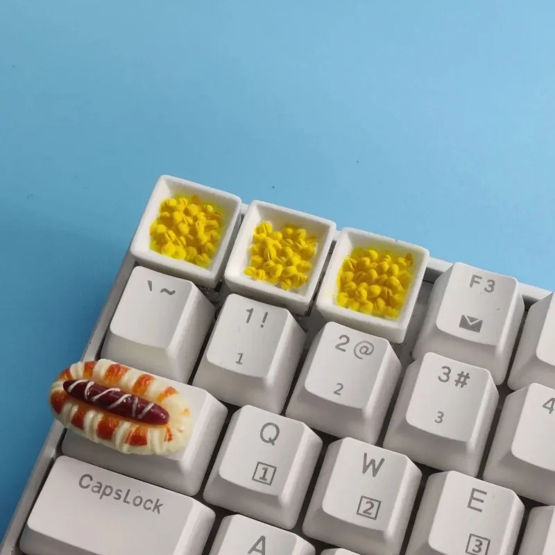 Natto Shaped Resin Keycaps Creative Single Custom Design Compatible With Cherry Cross Axis Mechanical Keyboard