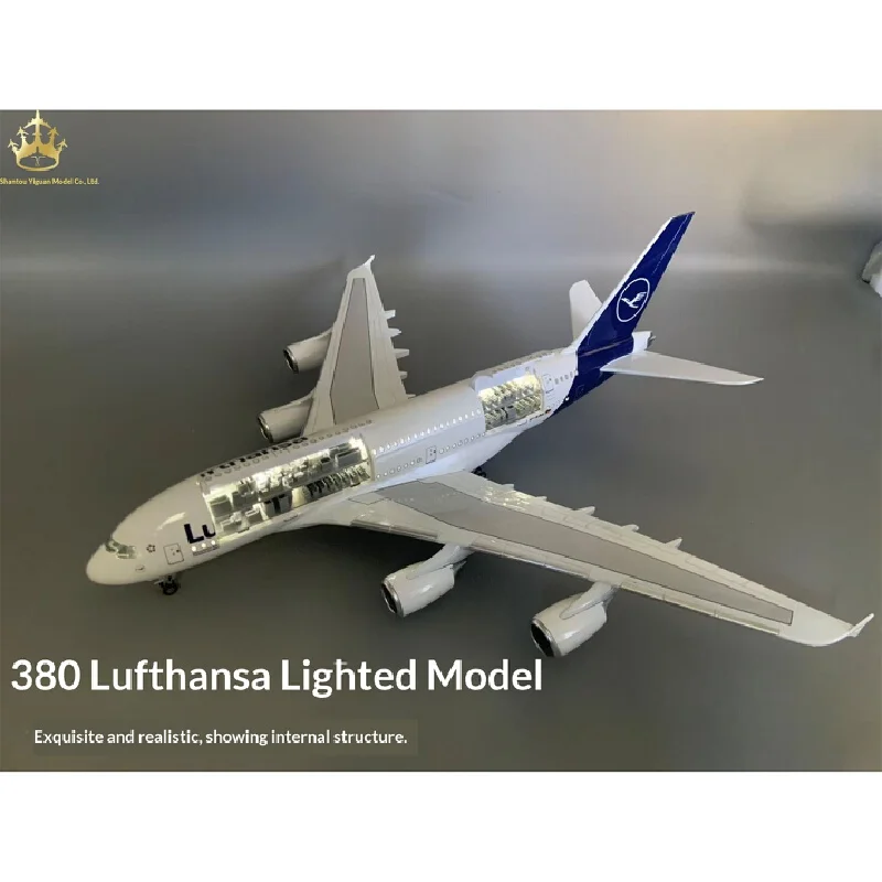 Lufthansa Airbus A380 1:160 Model Airplane - with LED Lights, Opening Doors & Rolling Wheels, Simulation Static Display Collecti
Lufthansa Airbus A380 1:160 Model Airplane - with LED Lights, Opening Doors & Rolling Wheels, Simulation Static Display Collecti