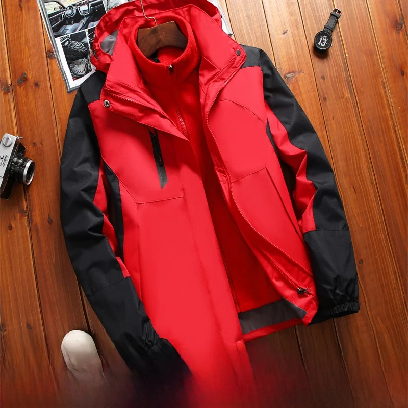 Outdoor Tee-in-One Detachable ex down Jaet Waterproof Windproof Hiking Clothes Youth Sle Thiened Winter Tour
Outdoor Tee-in-One Detachable ex down Jaet Waterproof Windproof Hiking Clothes Youth Sle Thiened Winter Tour