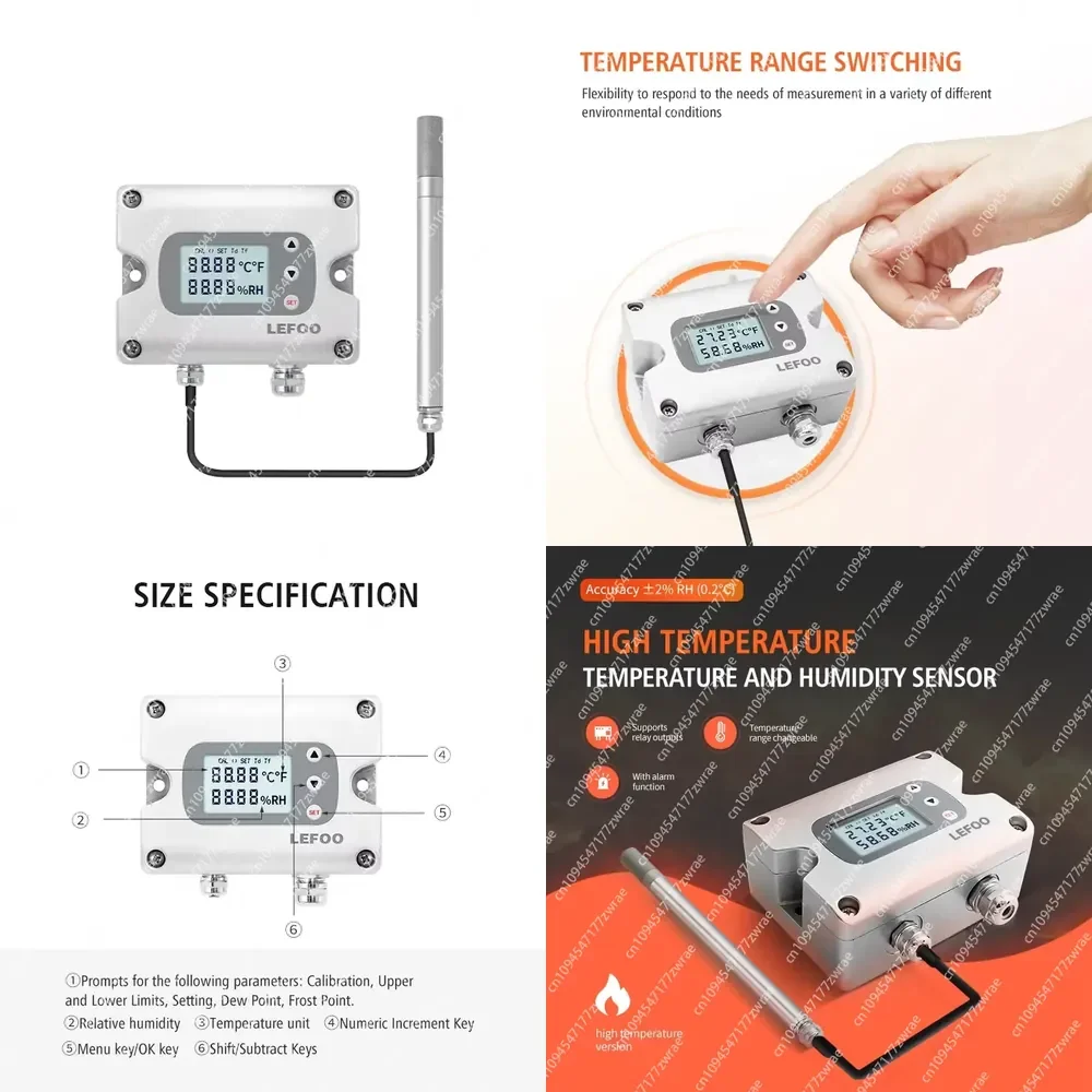 New Arrival Rs485/modbus 4-20ma Output High Temperature and Humidity Transmitter Sensor
New Arrival Rs485/modbus 4-20ma Output High Temperature and Humidity Transmitter Sensor