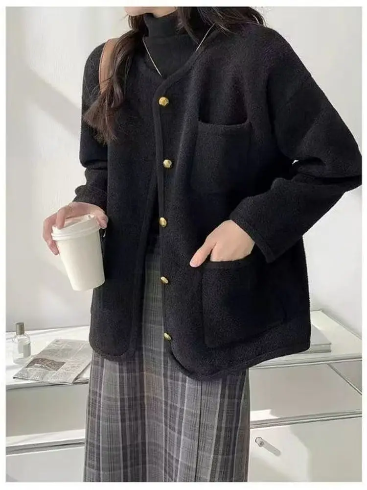 Женский шерстяной кардиган больших размеров (до 300 фунтов), осенне-зимний, свободный, теплый, модный, удобный, в стиле кэжуал
Женский шерстяной кардиган больших размеров (до 300 фунтов), осенне-зимний, свободный, теплый, модный, удобный, в стиле кэжуал