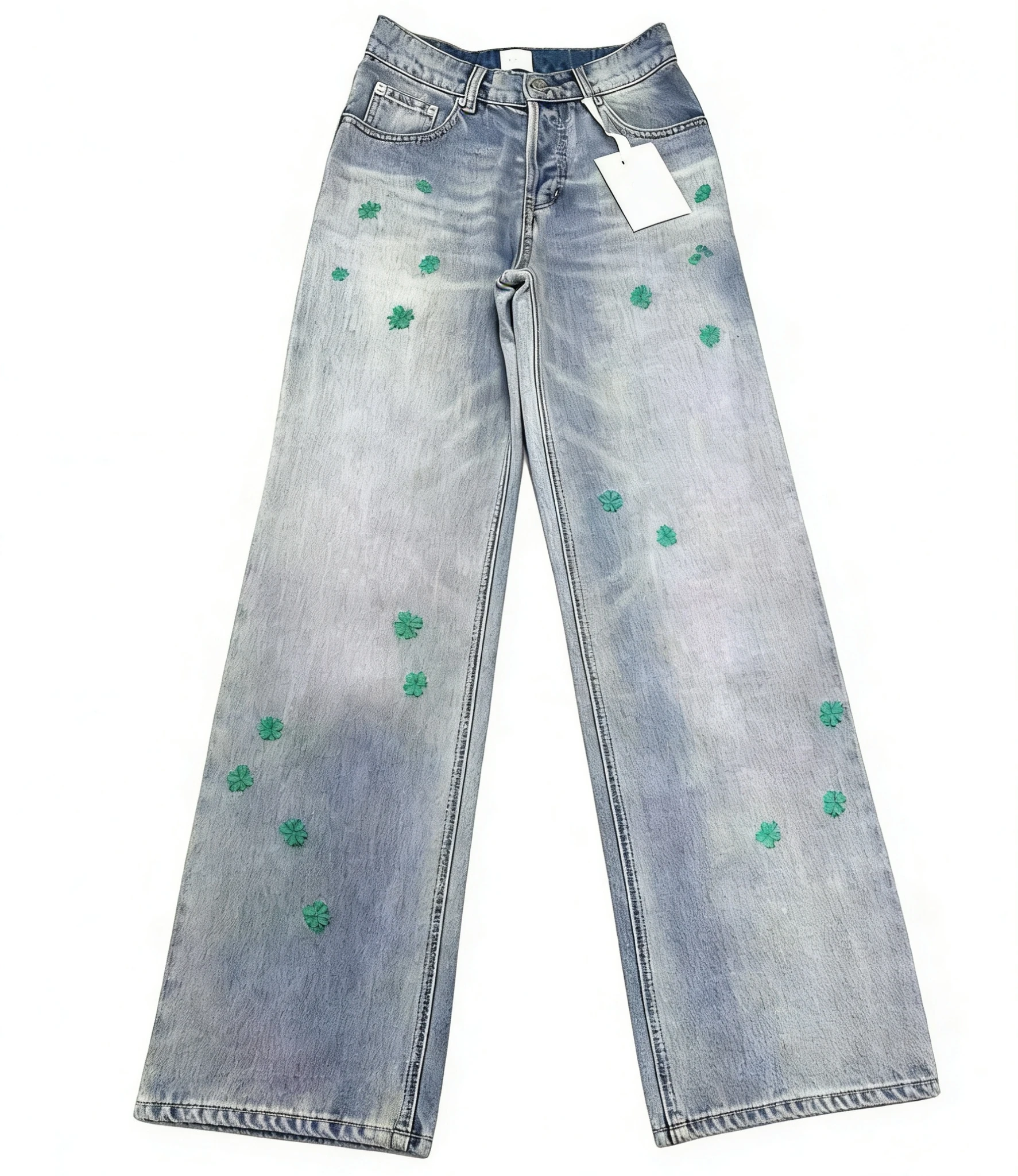 Blue High Waist Cotton Denim Jeans Women's Embroidered Petal Straight Leg Pants Casual Style mid Stretch Autumn Season
Blue High Waist Cotton Denim Jeans Women's Embroidered Petal Straight Leg Pants Casual Style mid Stretch Autumn Season