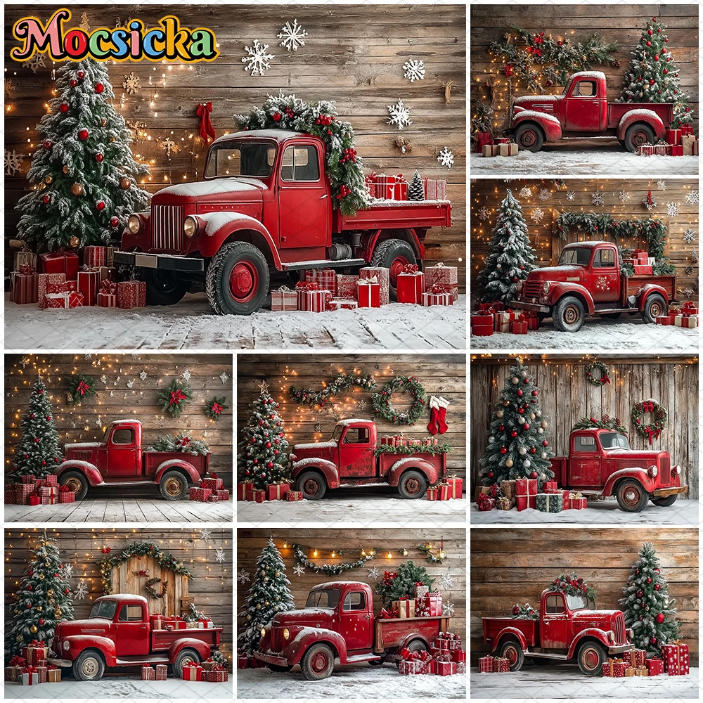 Mocsicka Christmas Photography Backdrops New Year Party Tree Wood Wall Red Truck Decors Birthday Photo Backgrounds Studio Banner
Mocsicka Christmas Photography Backdrops New Year Party Tree Wood Wall Red Truck Decors Birthday Photo Backgrounds Studio Banner