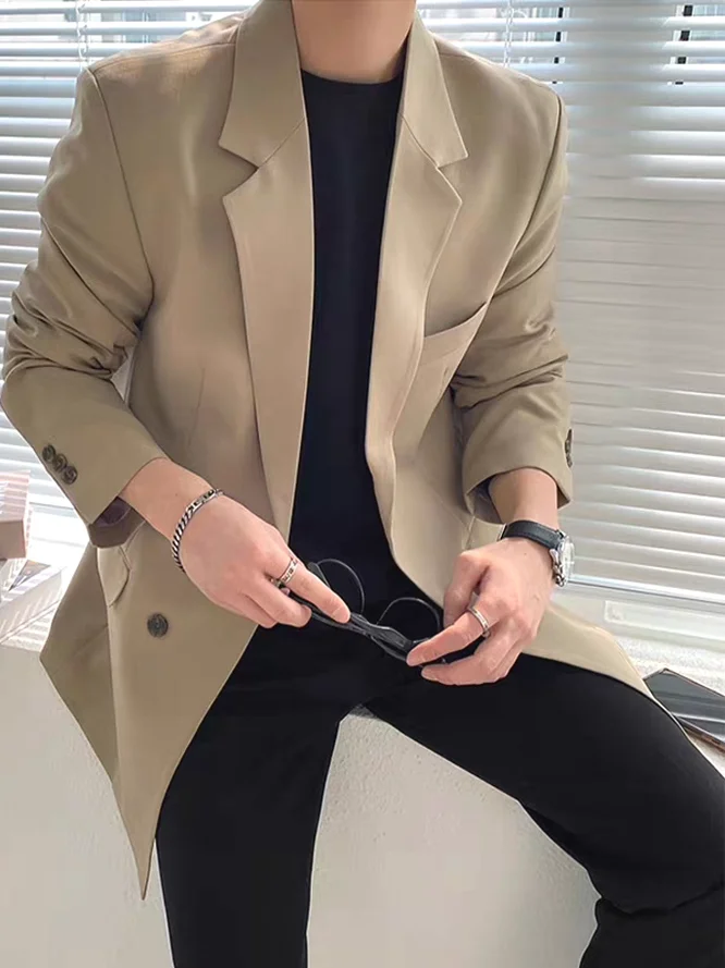 Мужская куртка в американском ретро-стиле с подкладкой на плечах, приталенная, однобортная, повседневная, для работы, для поездок на работу, с длинным рукавом, однотонная
Мужская куртка в американском ретро-стиле с подкладкой на плечах, приталенная, однобортная, повседневная, для работы, для поездок на работу, с длинным рукавом, однотонная