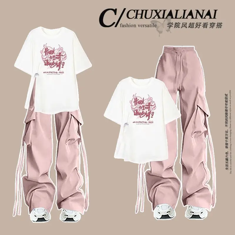 Fashion Women's Set Korean Round Neck Loose Casual Top Age Reducing Wide Leg Work Pants Two-piece Set
Fashion Women's Set Korean Round Neck Loose Casual Top Age Reducing Wide Leg Work Pants Two-piece Set