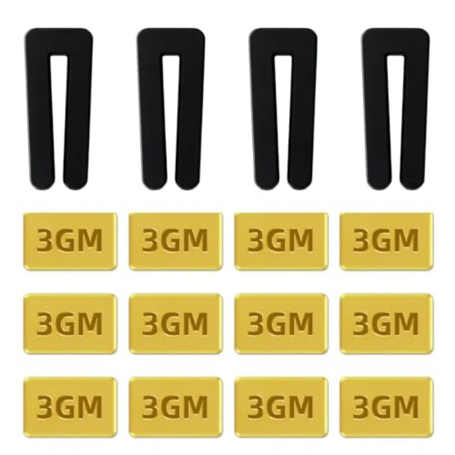 16PCS Universal Ceiling Fan Balancing Kit, 12Pcs 3G Self-Adhesive Metal Gold Weights and 4Pcs Resilient Plastic Balancing Clips
16PCS Universal Ceiling Fan Balancing Kit, 12Pcs 3G Self-Adhesive Metal Gold Weights and 4Pcs Resilient Plastic Balancing Clips