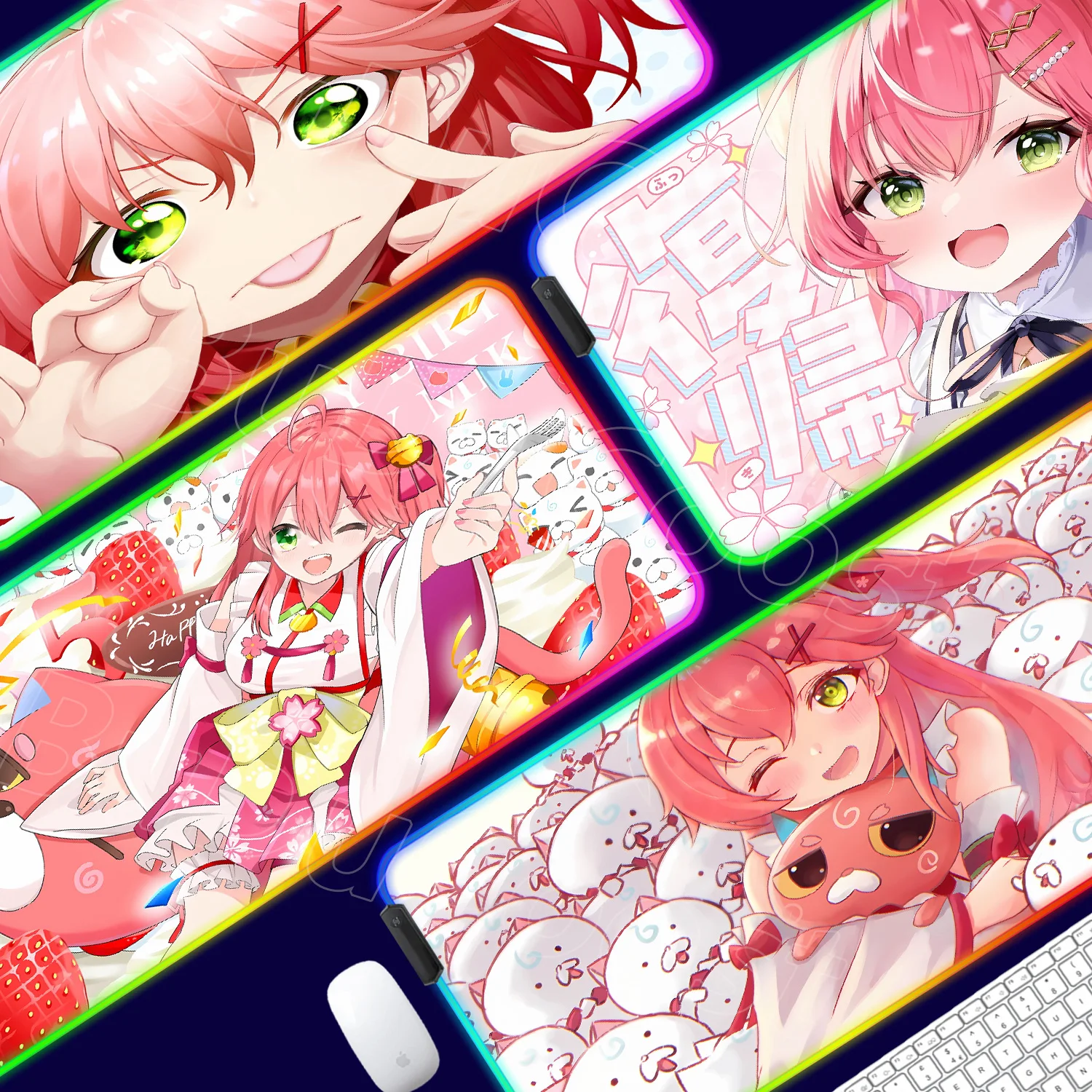 Kawaii Glowing RGB Mice Mat Anime Girls Mouse Pad Large Computer Office Game Table Mats Rubber Anti-slip Mousepads XXL Desk Pads
Kawaii Glowing RGB Mice Mat Anime Girls Mouse Pad Large Computer Office Game Table Mats Rubber Anti-slip Mousepads XXL Desk Pads